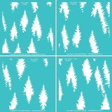 Tall Pines - Set of 4 Layering Stencils