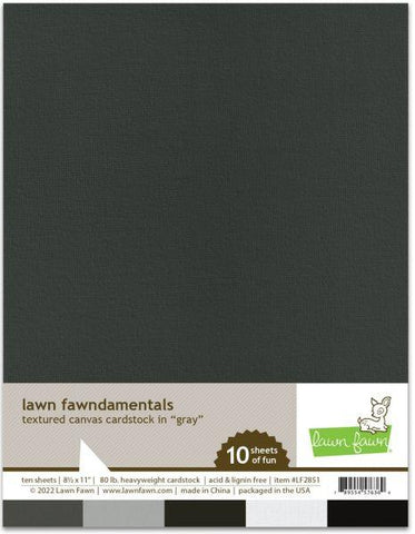 Textured Canvas Cardstock - Gray