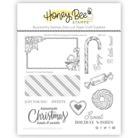 Vintage Gift Card Box - Holiday Treats Add On - Clear Stamps