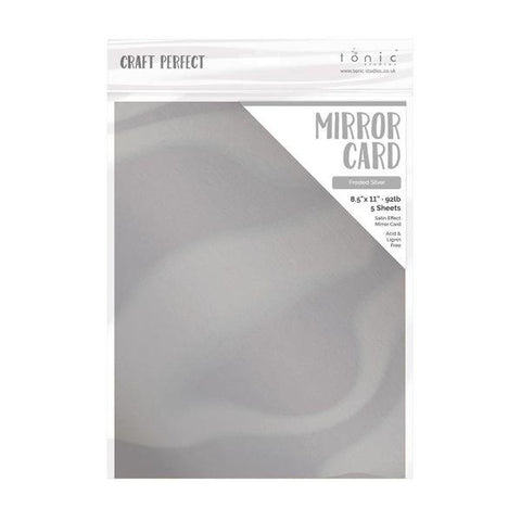 Satin Mirror Cardstock - Frosted Silver