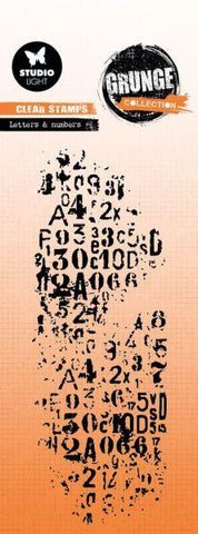 Grunge Collection - Clear Stamps - Letters & Numbers
