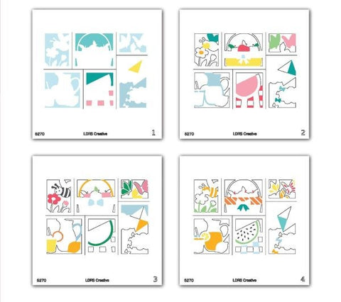 Postage Collage Layering Stencils - Picnic Days