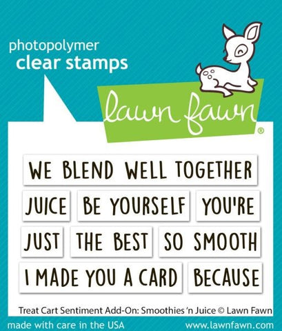 Treat Cart Sentiment Add On:  Smoothies 'n Juice - Clear Stamps