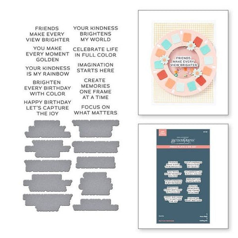 Take Note Collection  Reel Color Sentiments BetterPress Plate & Die Set