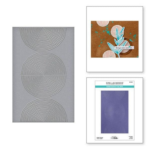 Modern Botancials Collection - Lined Circles Embossing Folder