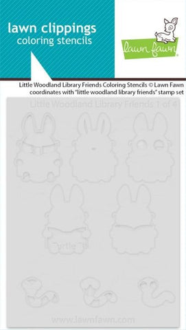 Little Woodland Library Friends - Coloring Stencils