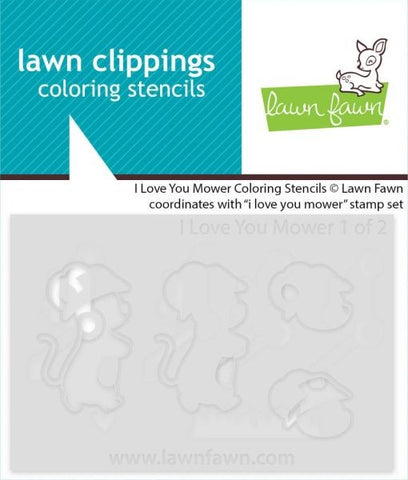 I Love You Mower - Coloring Stencils