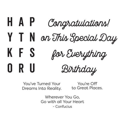 Open Road Collection - Open Road Sentiments - Clear Stamps