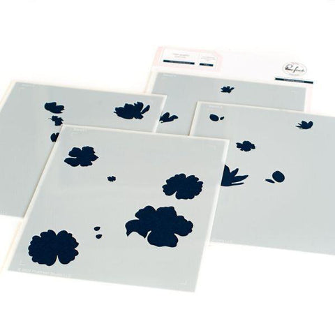 Inky Floral Background - Layering Stencils