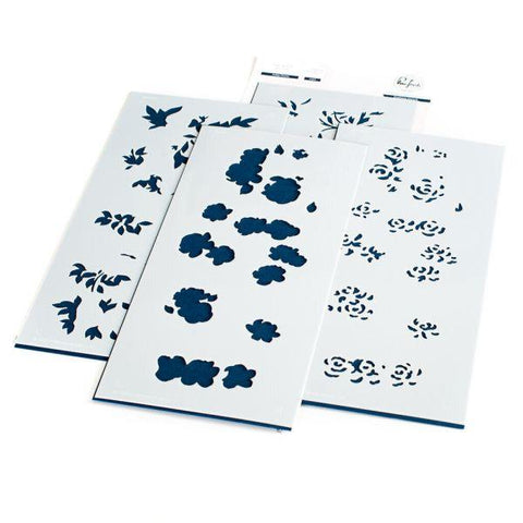 Indigo Roses - Layering Stencils