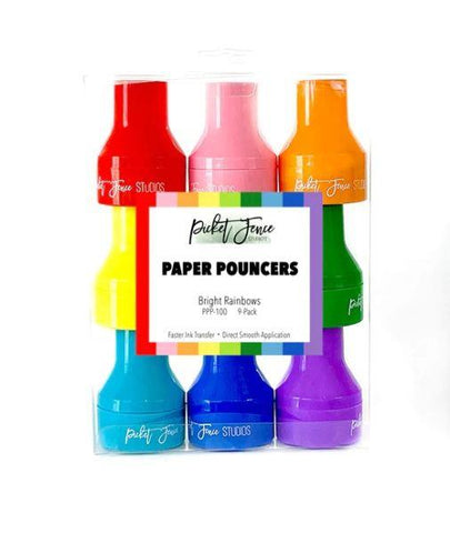 9 Pack Paper Pouncers - Bright Rainbow