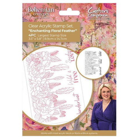 Bohemian - Clear Stamps - Enchanting Floral Feather