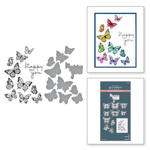 BetterPress Collection - Butterfly Swirl Press Plate & Die Set