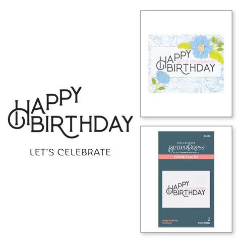 BetterPress Collection - Happy Birthday Celebrate Press Plate