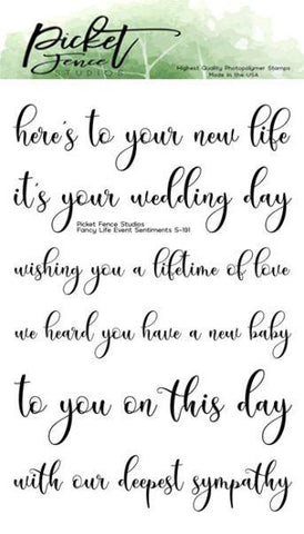 Fancy Life Events Sentiments - Clear Stamps