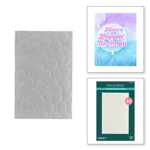 It's My Party Too Collection - Floating Balloons 3D Embossing Folder