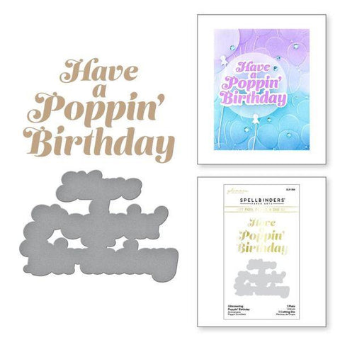 It's My Party Too Collection - Glimmering Poppin' Birthday Hot Foil Plate & Die Set