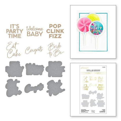 It's My Party - It's My Party Glimmer Sentiments - Hot Foil Plate & Die Set