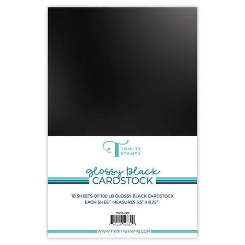 Glossy Black Cardstock