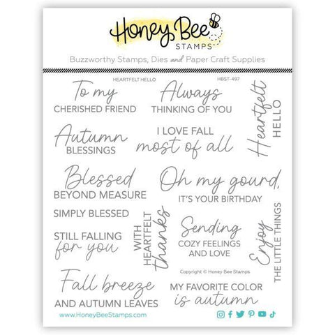 Heartfelt Hello - Clear Stamps