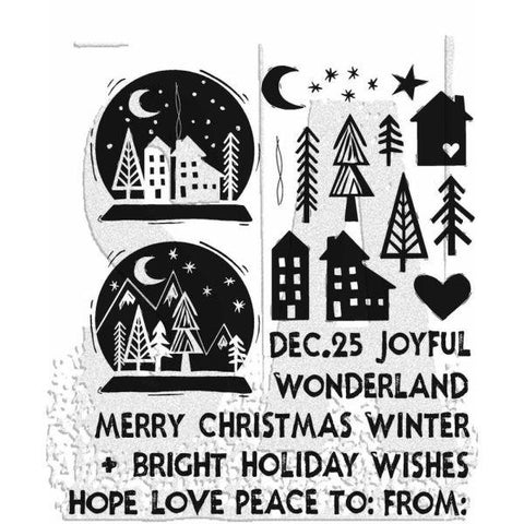Cling Stamps - Festive Print