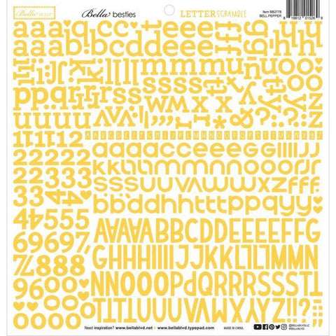 Besties Letter Scramble Alpha Stickers - Bell Pepper