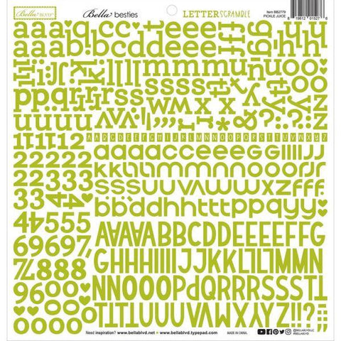 Besties Letter Scramble Alpha Stickers - Pickle Juice