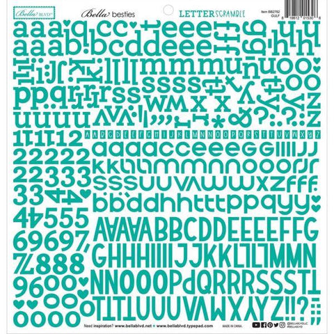 Besties Letter Scramble Alpha Stickers - Gulf