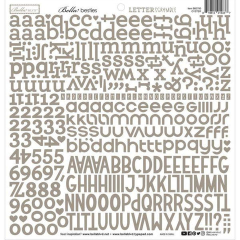 Besties Letter Scramble Alpha Stickers - Oyster