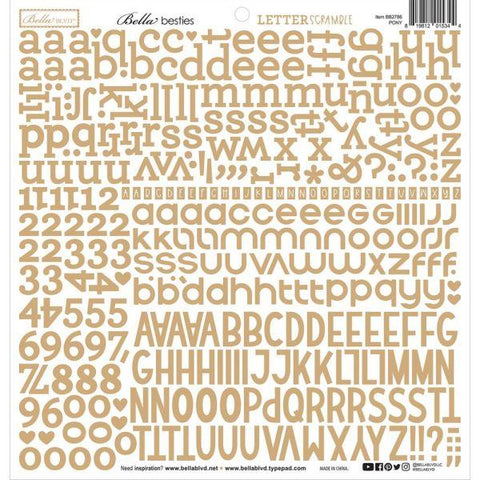 Besties Letter Scramble Alpha Stickers - Pony