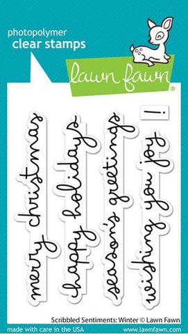 Scribbled Sentiments:Winter - Clear Stamps