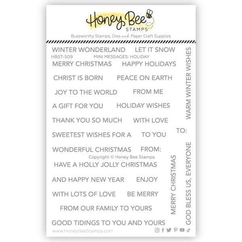 Mini Messages:  Holiday - Clear Stamps