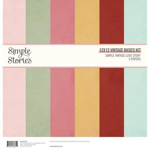 Simple Vintage Love Story - 12x12 Vintage Basics Collection Kit