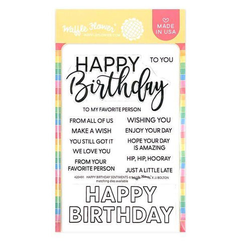 Happy Birthday Duo Sentiments Clear Stamps