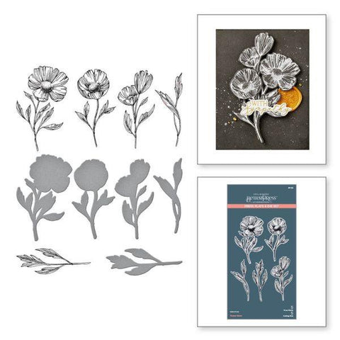 Pressed Posies Collection - Flower Stems Press Plate & Die Set