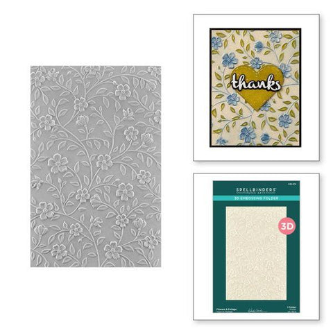 From the Garden Collection - Flowers & Foliage 3D Embossing Folder