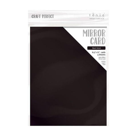 Satin Mirror Cardstock - Black Velvet