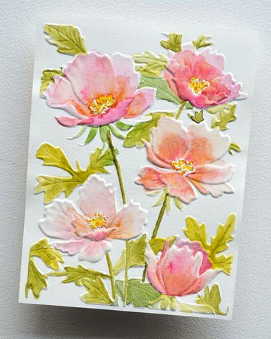 Anemone Bunches 3D Embossing Folder and Dies