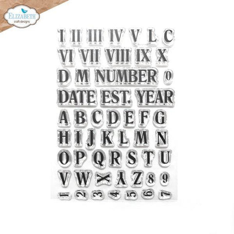 From the Past Collection - Clear Stamps - Roman Numerals with Alpha