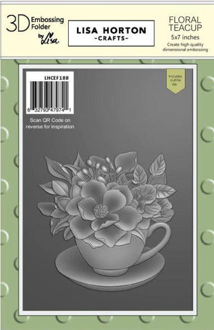 Floral Teacup - 3D Embossing Folder & Die