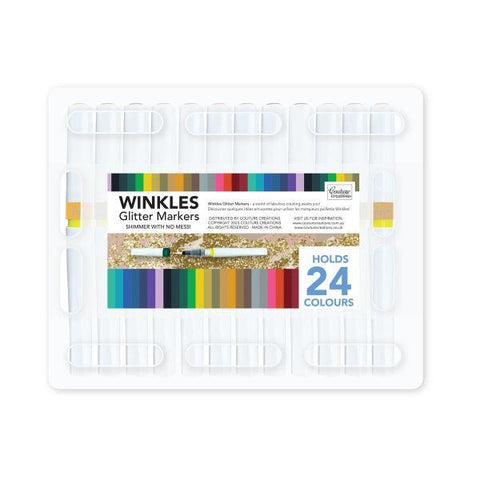 Winkles Shimmer Glitter Pen Set - 12 Colours in Carry Case