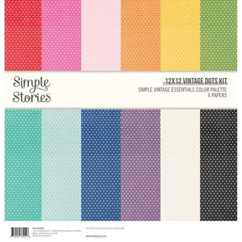 Simple Vintage Essentials Color Palette - Vintage Dots - 12x12 Collection Kit