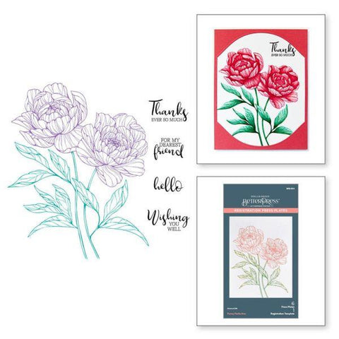 Cheers to You Collection - Peony Perfection Registration Press Plates