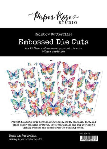 Rainbow Garden - Embossed Die Cuts - Butterflies