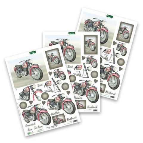 BSA Twin Super Rocker - Die Cut Decoupage