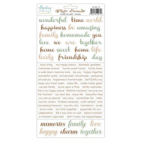 Rustic Charms - Stickers- Words