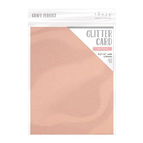 Craft Perfect Glitter Cardstock - Pink Glitz