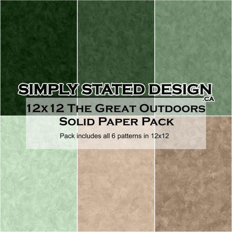 The Great Outdoors - 12x12 Collection Pack - Solids