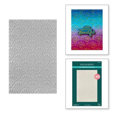 Peacock Paradise Collection - Peacock Motif 3D Embossing Folder