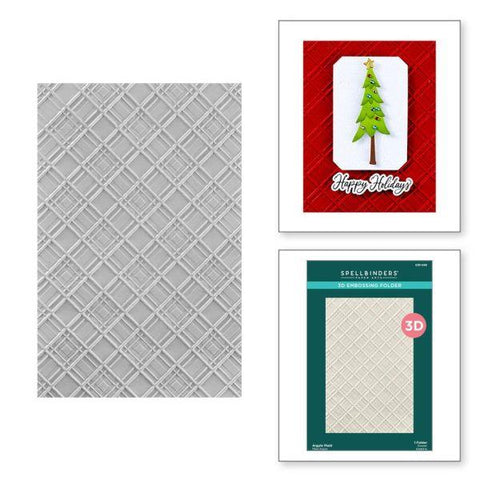 Home for the Holidays Collection - Argyle Plaid 3D Embossing Folder